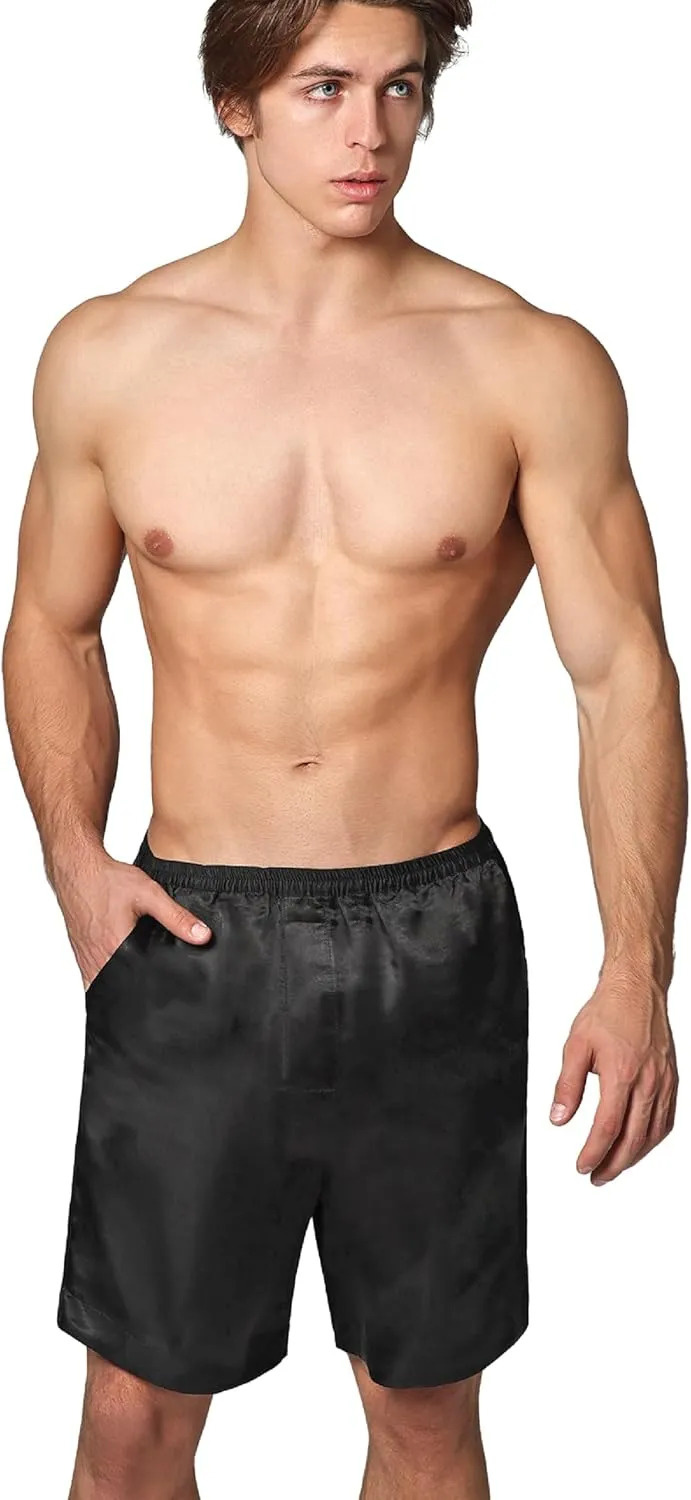 Luxury Artisan Silk Boxer Shorts For Men, 27mm Washable Natural Silk