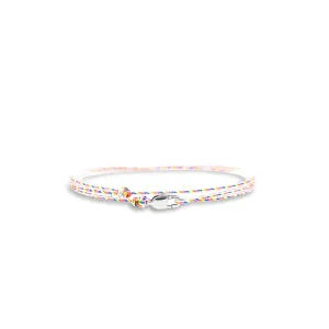 Made by Nami Surfer Anklet with Snap Hook Clasp Waterproof & Adjustable Thin String Ankle Bracelets for Women and Men Handmade Jewelry for Beach and Music Festival Accessories (Retro Silver)