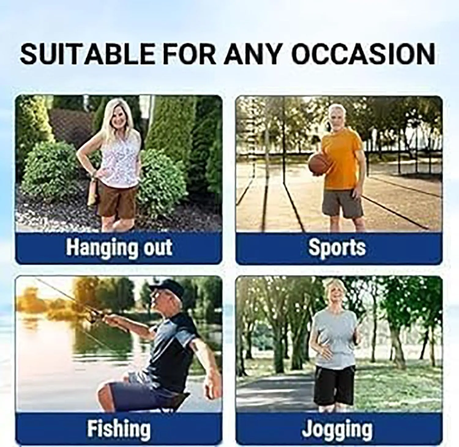 Maidenfit Short, IcyShorts for Senior Women, Amvora Onavee IcedActive - Unisex Ice Silk Stretch Quick-Dry Shorts