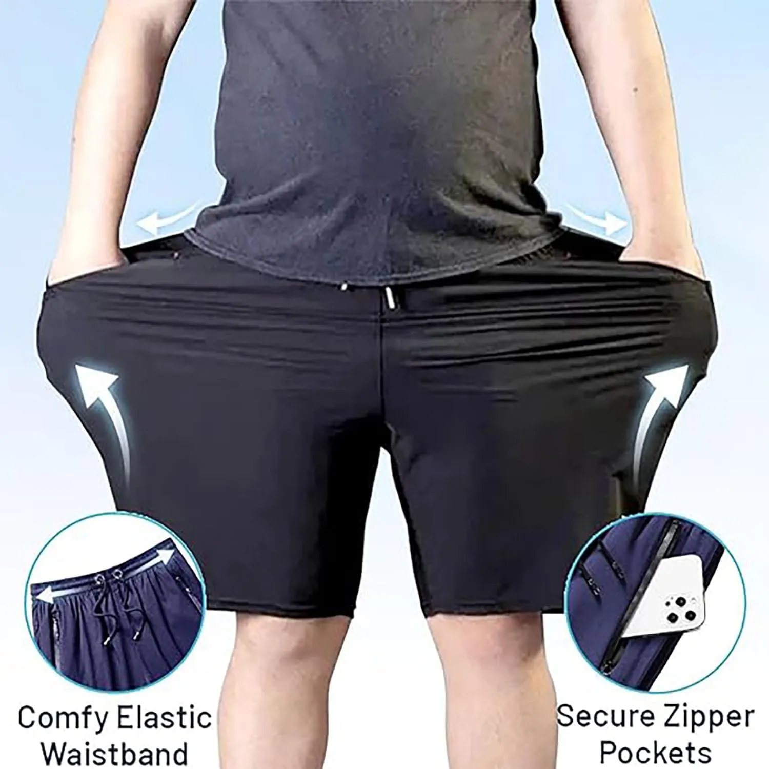 Maidenfit Short, IcyShorts for Senior Women, Amvora Onavee IcedActive - Unisex Ice Silk Stretch Quick-Dry Shorts