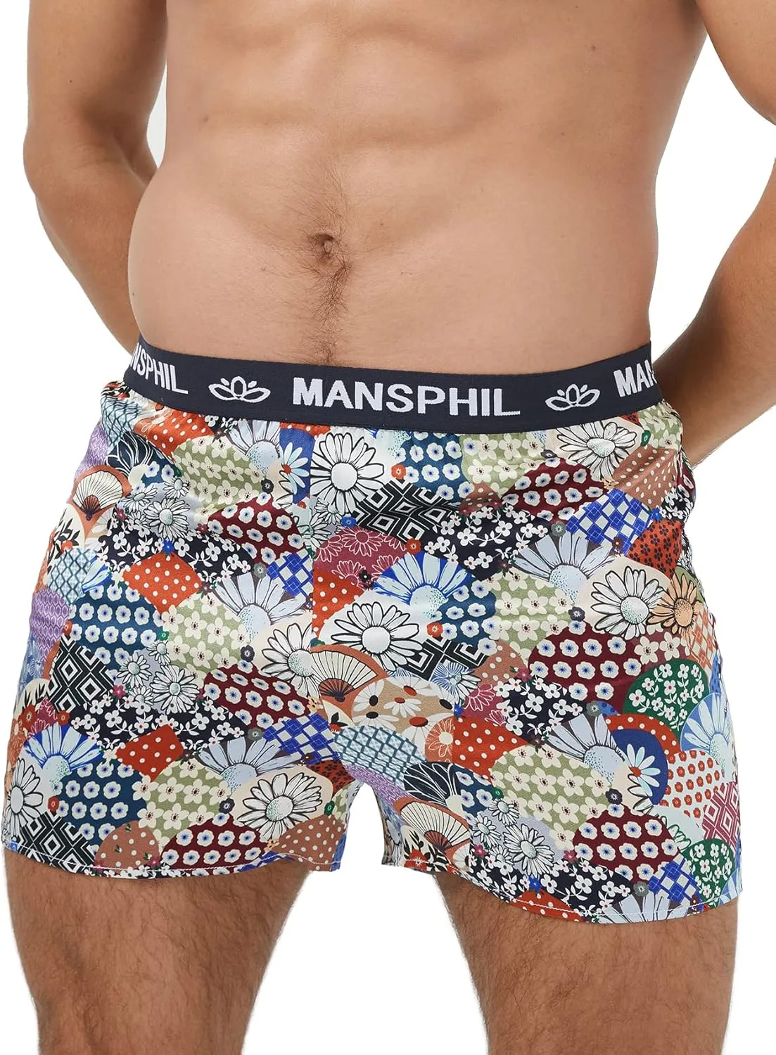 MANSPHIL Silk Boxer Shorts for Men, Grade 6A 100% Mulberry Silk