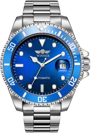 MASTOP Men Automatic Mechanical Watches Full Steel Waterproof Mens Watches with Calendar