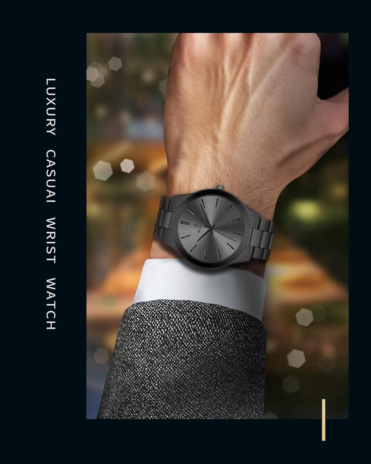 Men Watches Fashion Minimalist Business Men's Wrist Watches Luxury Quartz Waterproof Watches Bussiness Watches for Men,Gifts for Men