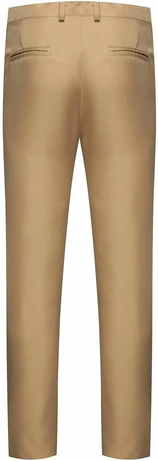 Men's Casual Pant Slim Fit Elastic Waistband Lightweight Comfortable Business Work Versatile Relaxed Flat Front Office
