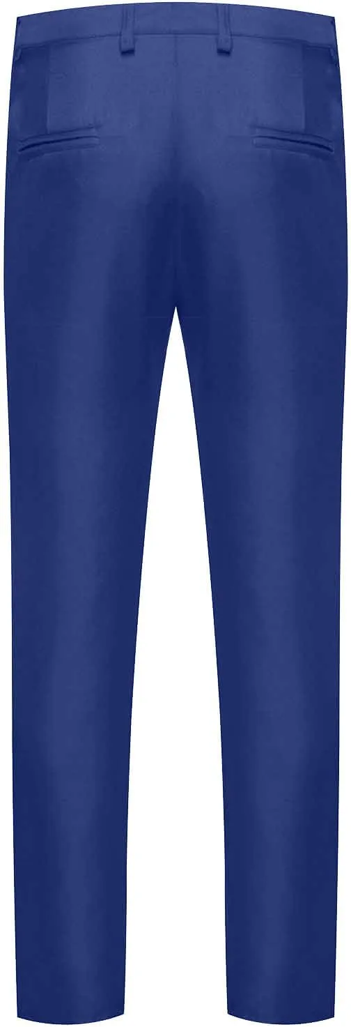 Men's Casual Pant Slim Fit Elastic Waistband Lightweight Comfortable Business Work Versatile Relaxed Flat Front Office