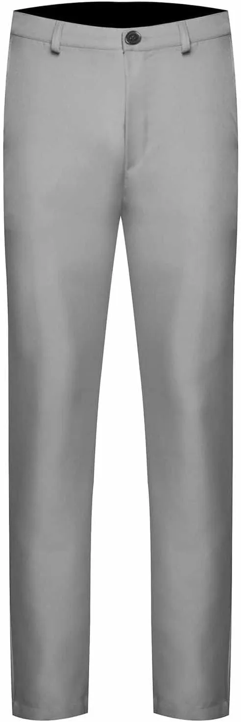 Men's Casual Pant Slim Fit Elastic Waistband Lightweight Comfortable Business Work Versatile Relaxed Flat Front Office