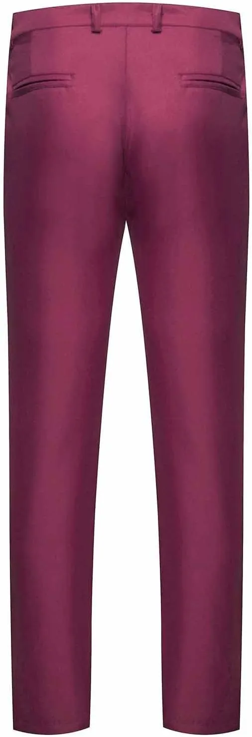 Men's Casual Pant Slim Fit Elastic Waistband Lightweight Comfortable Business Work Versatile Relaxed Flat Front Office
