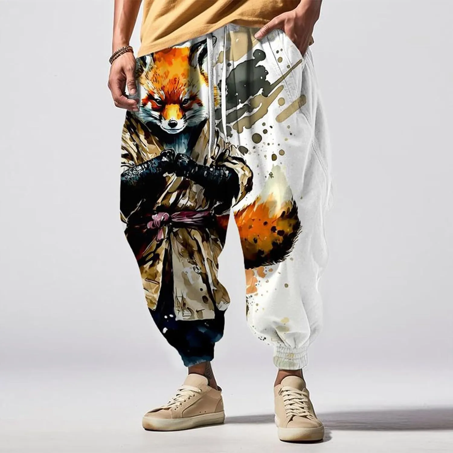 Mens Drawstring Aladdil Hippie Harem Pants Casual Sweatpants Harem Pants Men Mens Harem Pants Anime