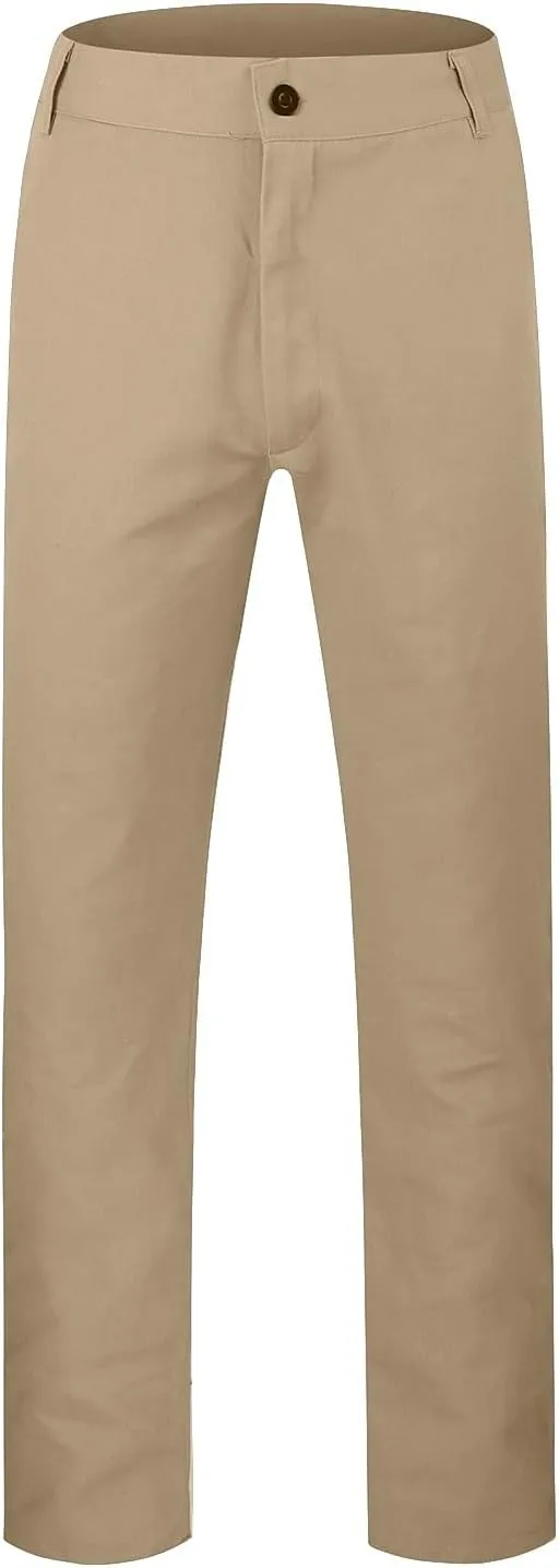 Mens Solid Color Tight Leisure Pants Mid Waist Multi Pockets Tactical Business Trouser Dressy Casual Outdoor Versatile Pants