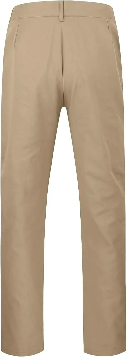 Mens Solid Color Tight Leisure Pants Mid Waist Multi Pockets Tactical Business Trouser Dressy Casual Outdoor Versatile Pants