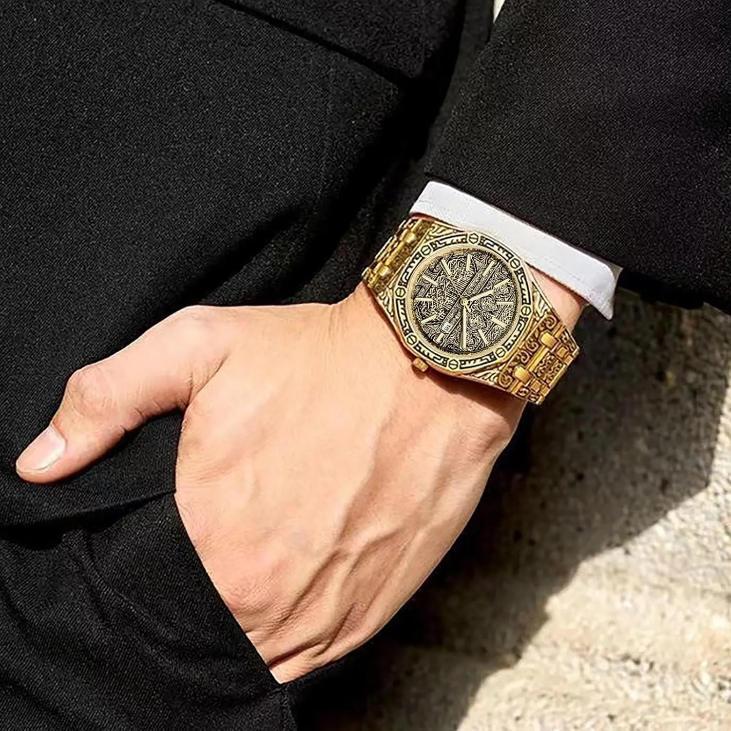 Men's Watches, Retro Fashion Men's Watches, Luminous Hands Retro Dial Quartz Watch, Fashion Personality Trend Business Men's Watches