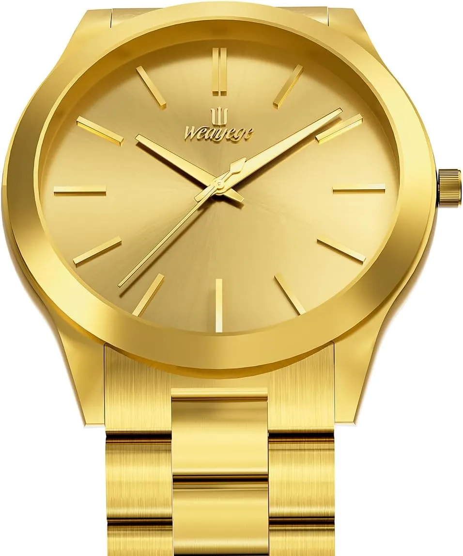 Mens Watches,Classical Stainless Steel Men's Wrist Watches,Fashion Minimalist Business Men's Wrist Watches Luxury Quartz Waterproof Watches Bussiness Watches for Men,Gifts for Men