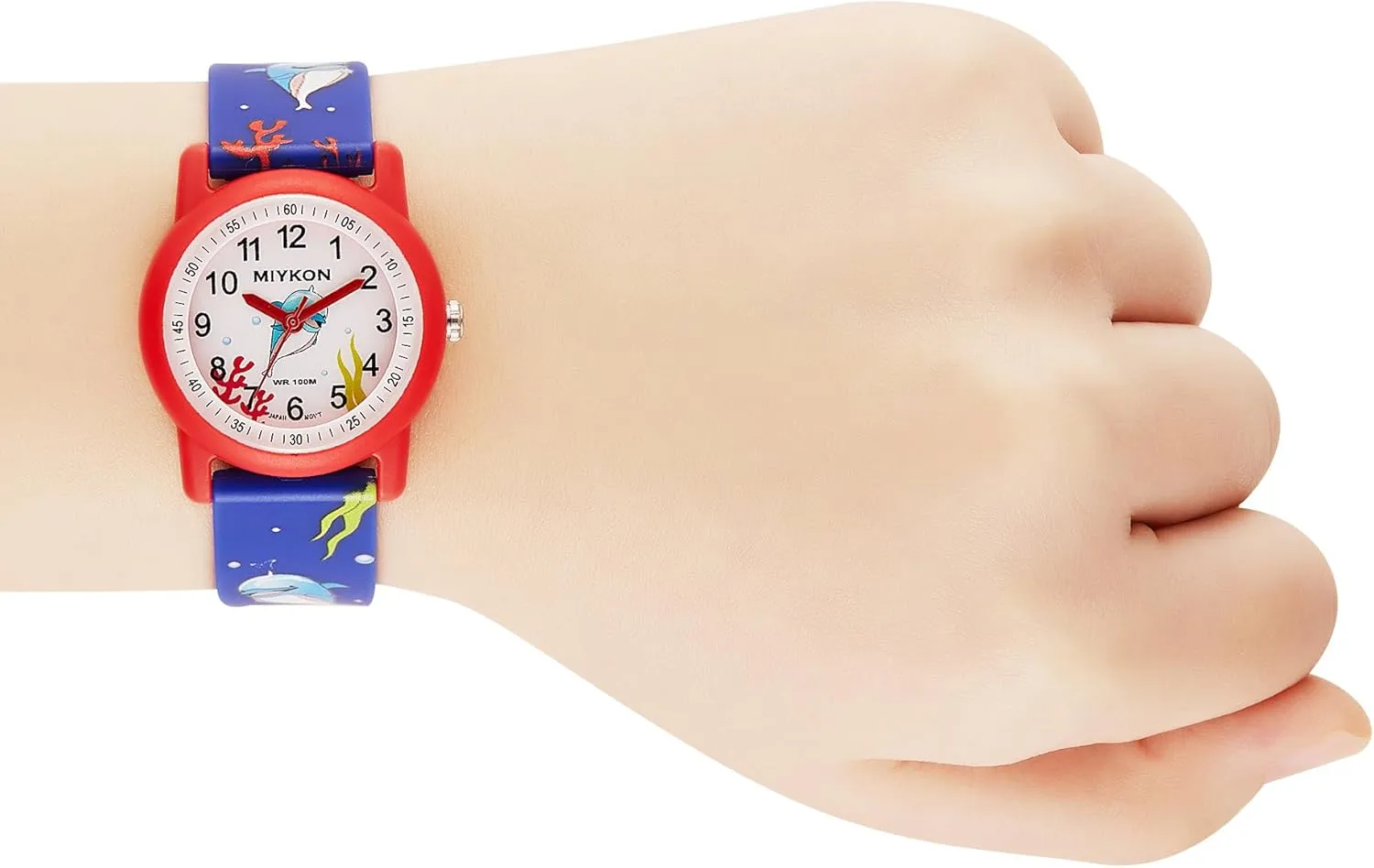 Miykon Kids Watches for Boys and Girls - Educational Time-Telling Gift for Kids Aged 3-15, Toddlers, Preschoolers, and School-Aged Children - Easy to Read Analog Watch, Soft Resin Band, Japanese Quartz, 100M Water Resistant