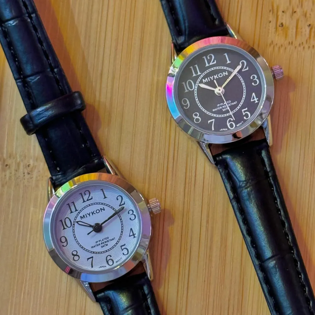 Miykon Ladies Watches for Women | Dainty Small Analog Watch Women with Vegan Leather Band | Ion Polished, Luminous Hands and Second Hand, Scratch Resist Glass, Japanese Quartz, 100ft Water Resistant