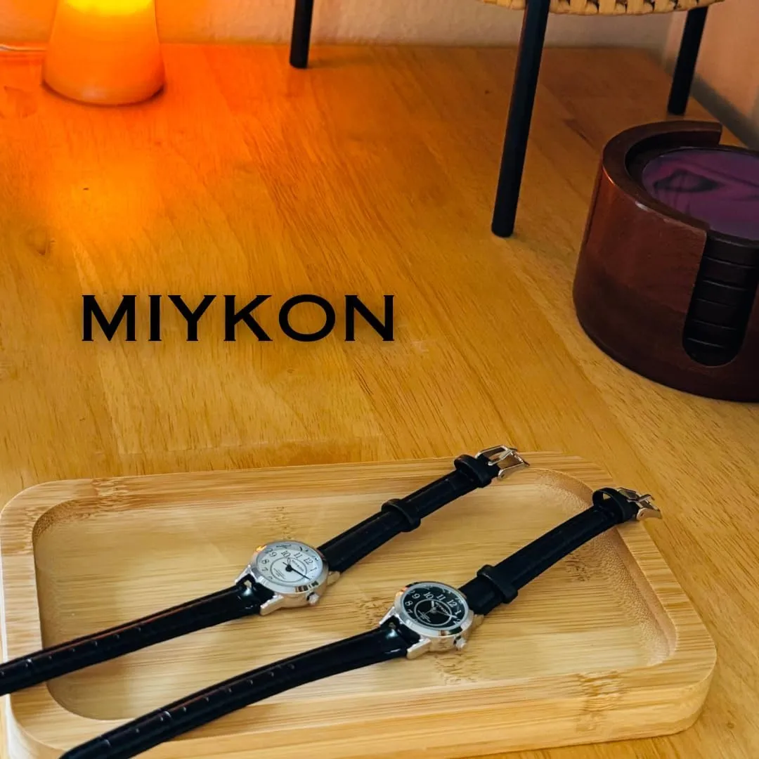 Miykon Ladies Watches for Women | Dainty Small Analog Watch Women with Vegan Leather Band | Ion Polished, Luminous Hands and Second Hand, Scratch Resist Glass, Japanese Quartz, 100ft Water Resistant