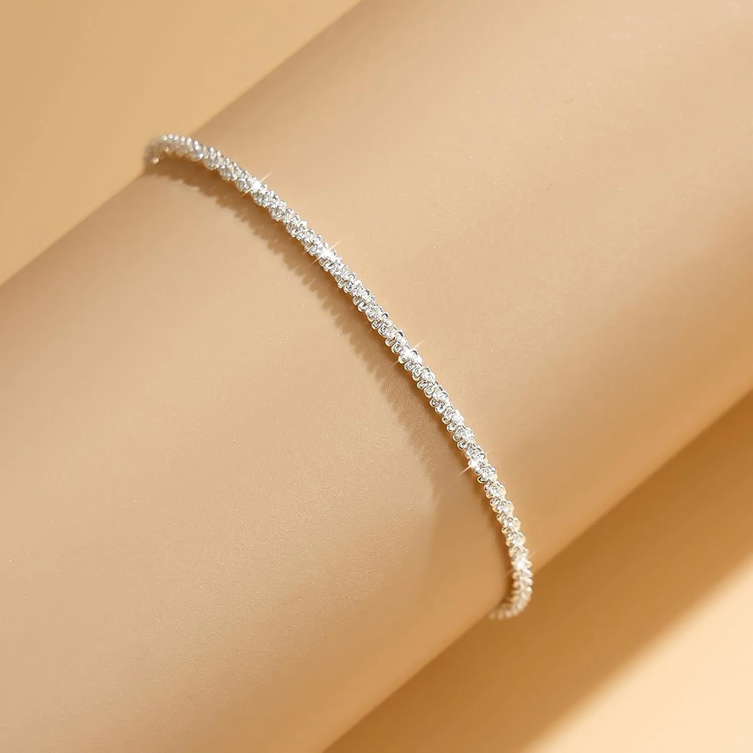 Nanafast 4-6PCS Ankle Bracelets Set for Women Gold Boho Beach Anklet Chain Adjustable Foot Jewelry for Women Extremely Simple Style