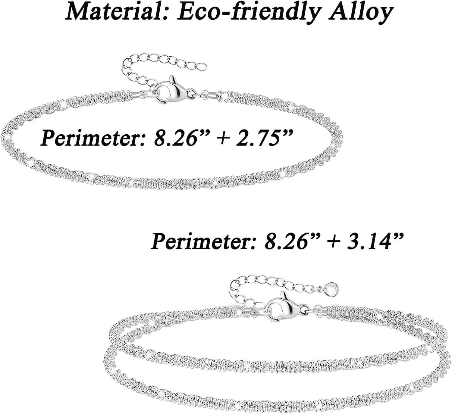 Nanafast 4-6PCS Ankle Bracelets Set for Women Gold Boho Beach Anklet Chain Adjustable Foot Jewelry for Women Extremely Simple Style