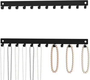 Necklace Holder and Organizer with 12 Hooks - Necklace Hanger for Wall
