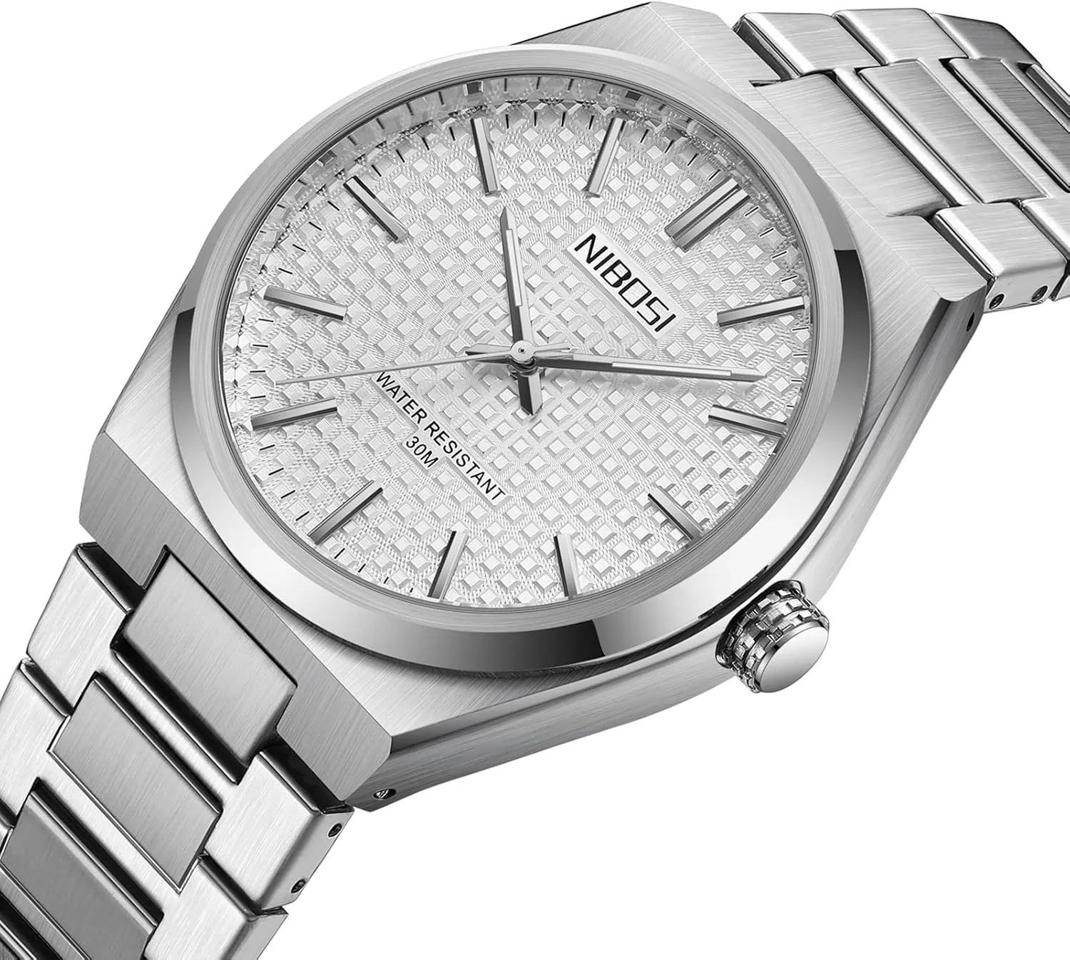 NIBOSI Mens Watches Analog Quartz Watch Stainless Steel Strap Waterproof Men's Wrist Watches Classic Minimalist Dainty Business Dress Designer Watches for Men