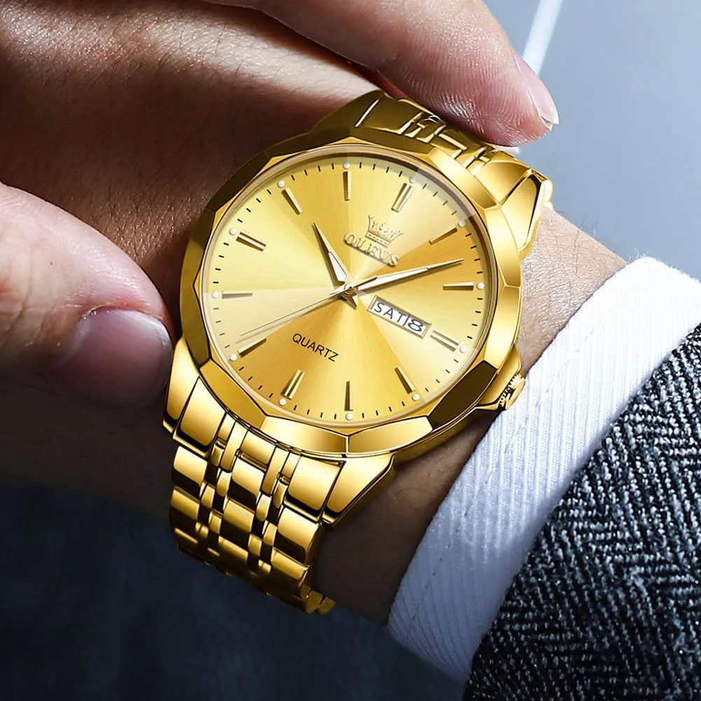OLEVS Watches for Men Two Tone Casual Dress Watches