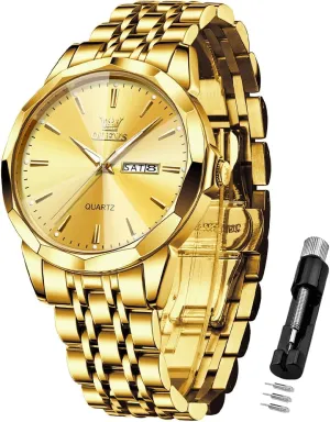 OLEVS Watches for Men Two Tone Casual Dress Watches