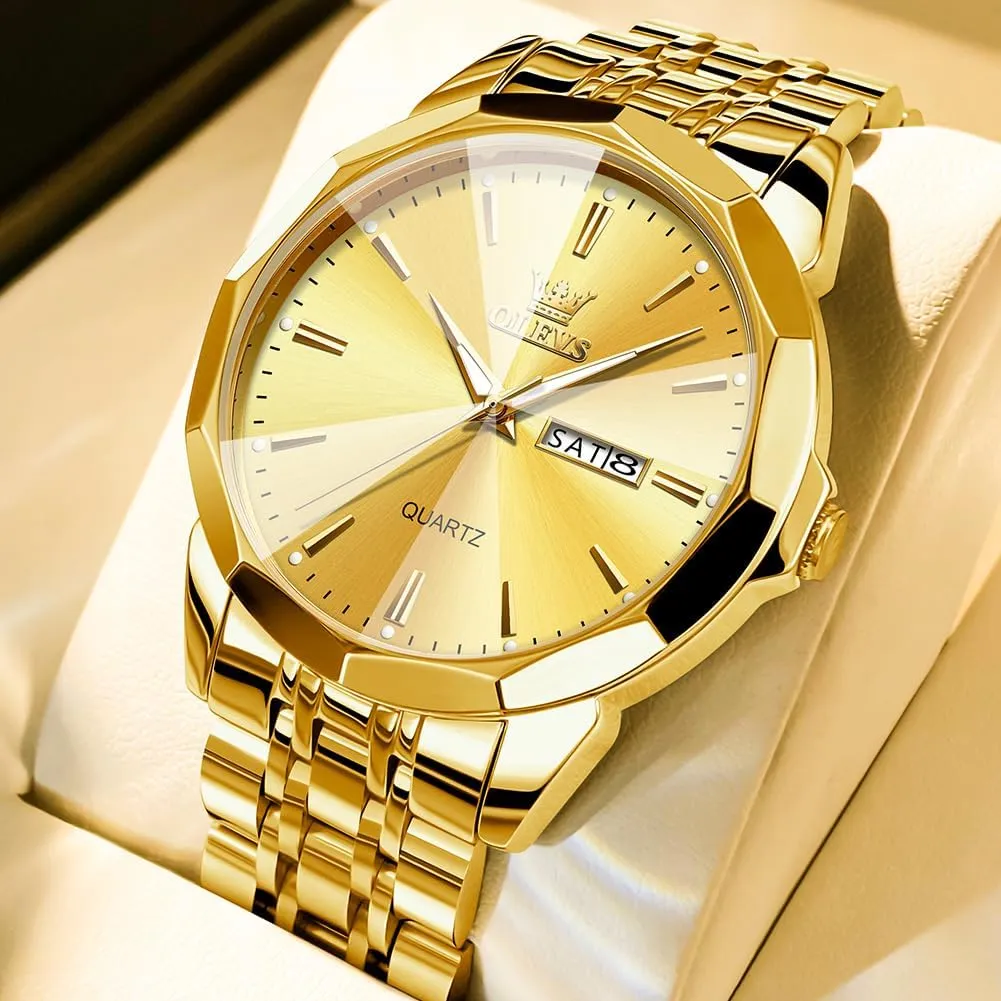 OLEVS Watches for Men Two Tone Casual Dress Watches