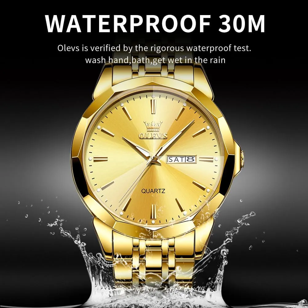 OLEVS Watches for Men Two Tone Casual Dress Watches