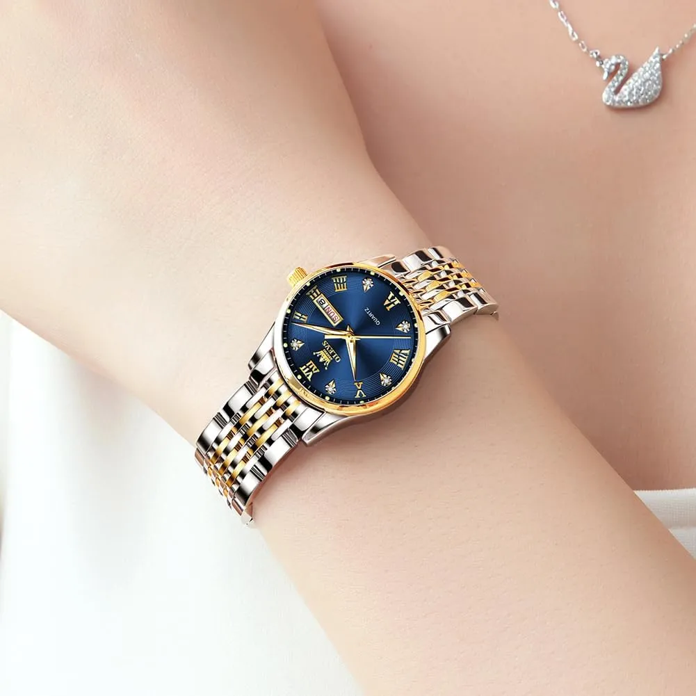 OLEVS Watches for Women Small Wrist Womens Watches Waterproof Analog Quartz Fashion Simple Ladies Watches with Date Dress Stainless Steel Woman Watch