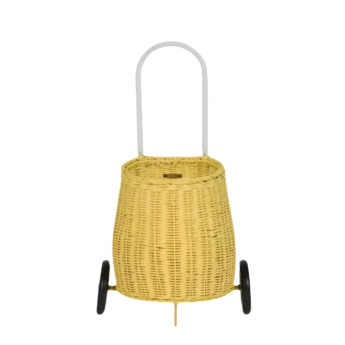 Olli Ella Rattan Luggy Basket - Lemon