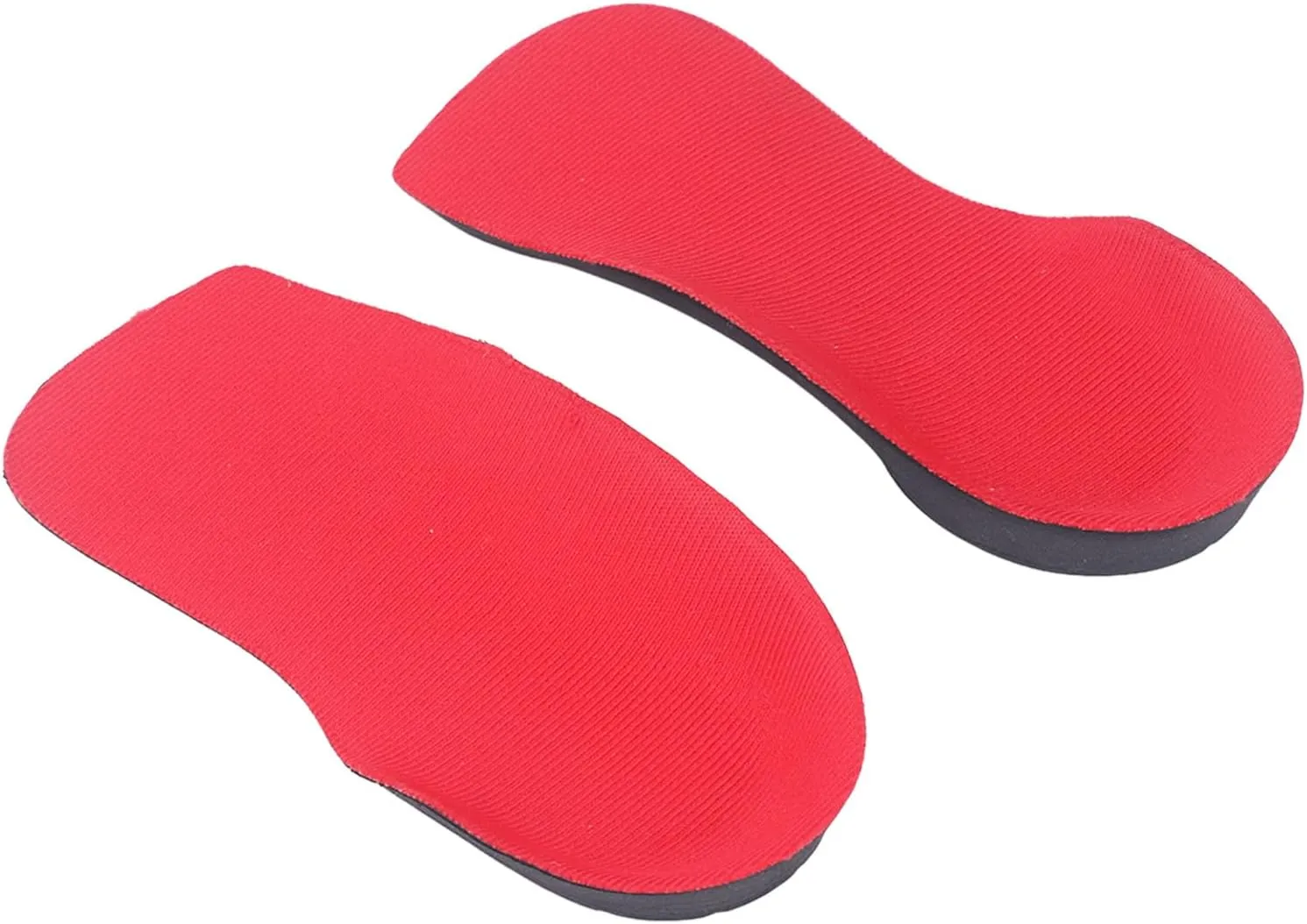 Orthopedic Inserts 3/4, Shock Absorption Red 3/4 Arch Support Insoles Ergonomic Design for Flat Feet (M)