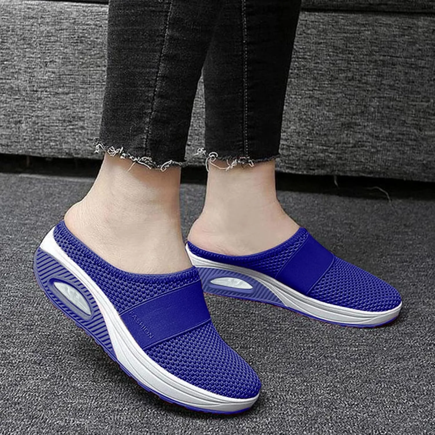 Orthopedic Sandals for Women Arch Support Breathable Sandals Slip on Air-Cushion Walking Shoes Wedge Sandal