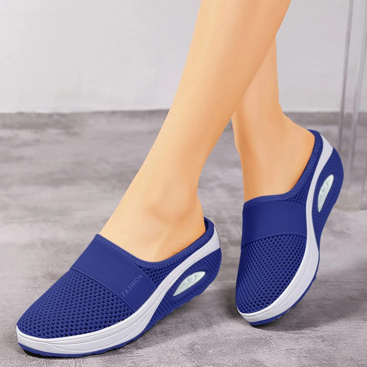 Orthopedic Sandals for Women Arch Support Breathable Sandals Slip on Air-Cushion Walking Shoes Wedge Sandal
