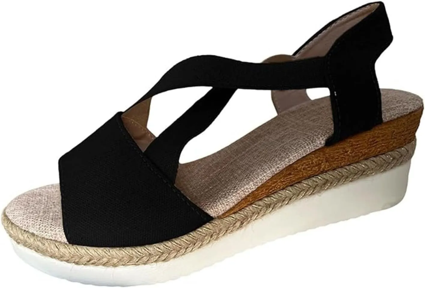 Orthopedic Sandals for Women - Summer Dressy 2025 Flat Open Toe Casual Strappy Shoes Ankle Strap Espadrilles Sandal Fashion Trendy Slip on Sandals Beach Dress Comfortable Sandal