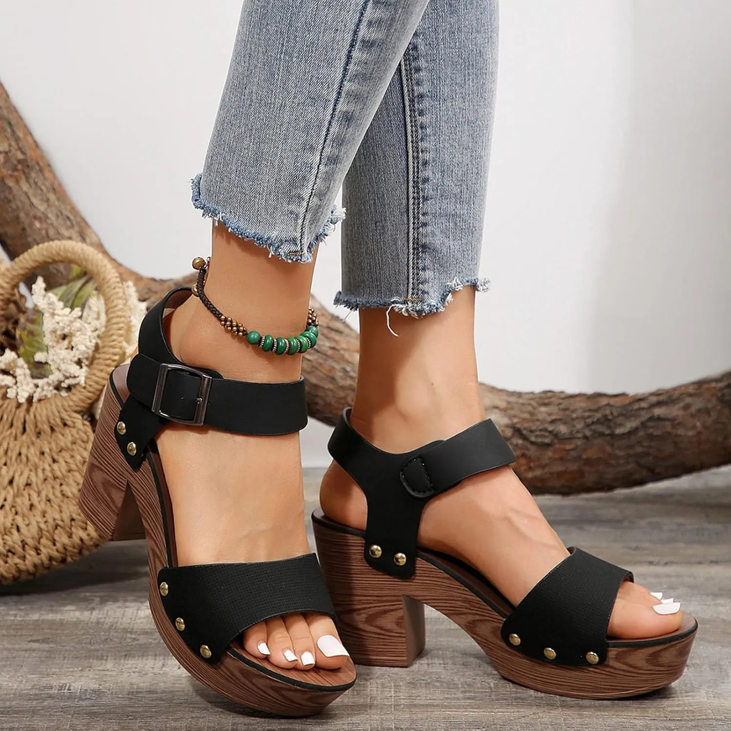 Orthopedic Wedge Sandals For Women High Heel Ankle Strap Comfortable Dress Sandal Dressy Party Fashion Shoes with Arch Support