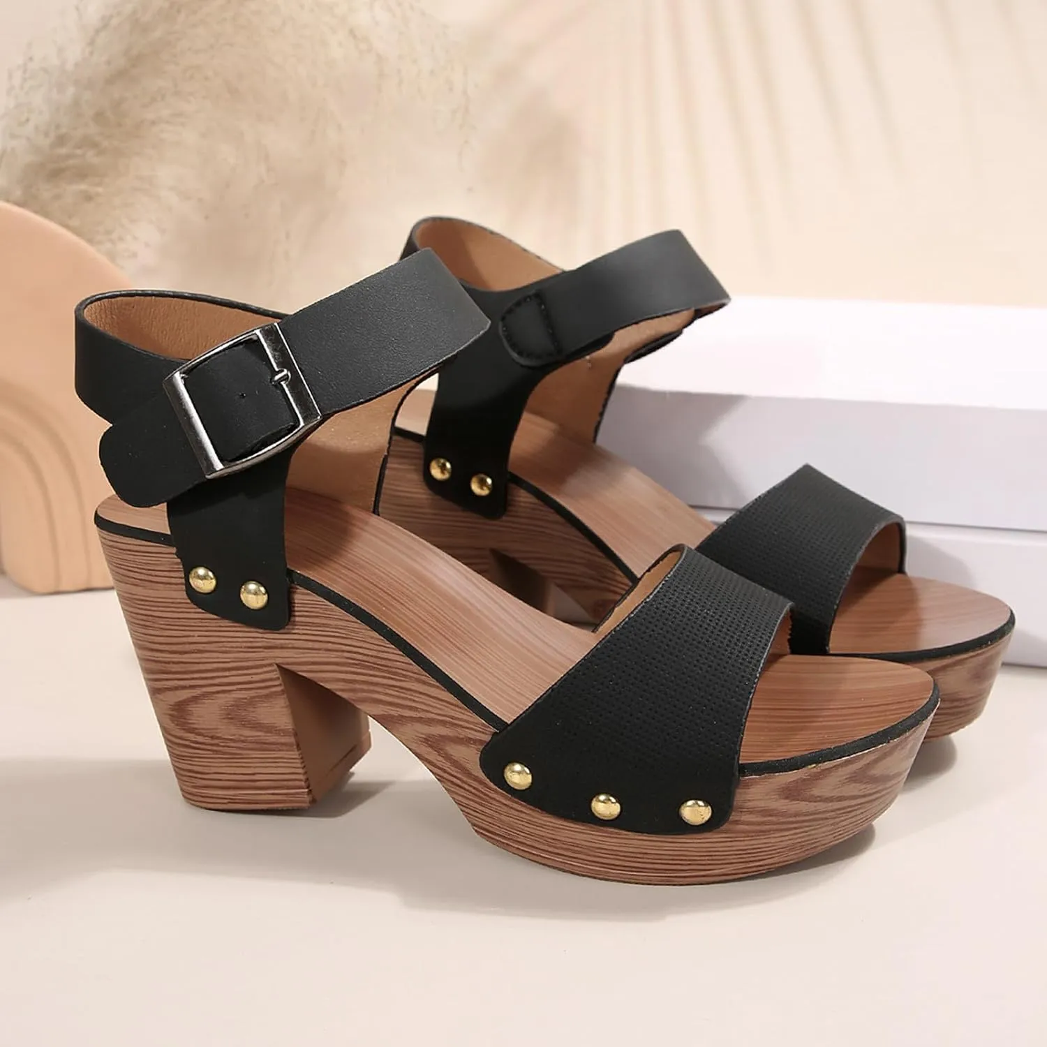 Orthopedic Wedge Sandals For Women High Heel Ankle Strap Comfortable Dress Sandal Dressy Party Fashion Shoes with Arch Support