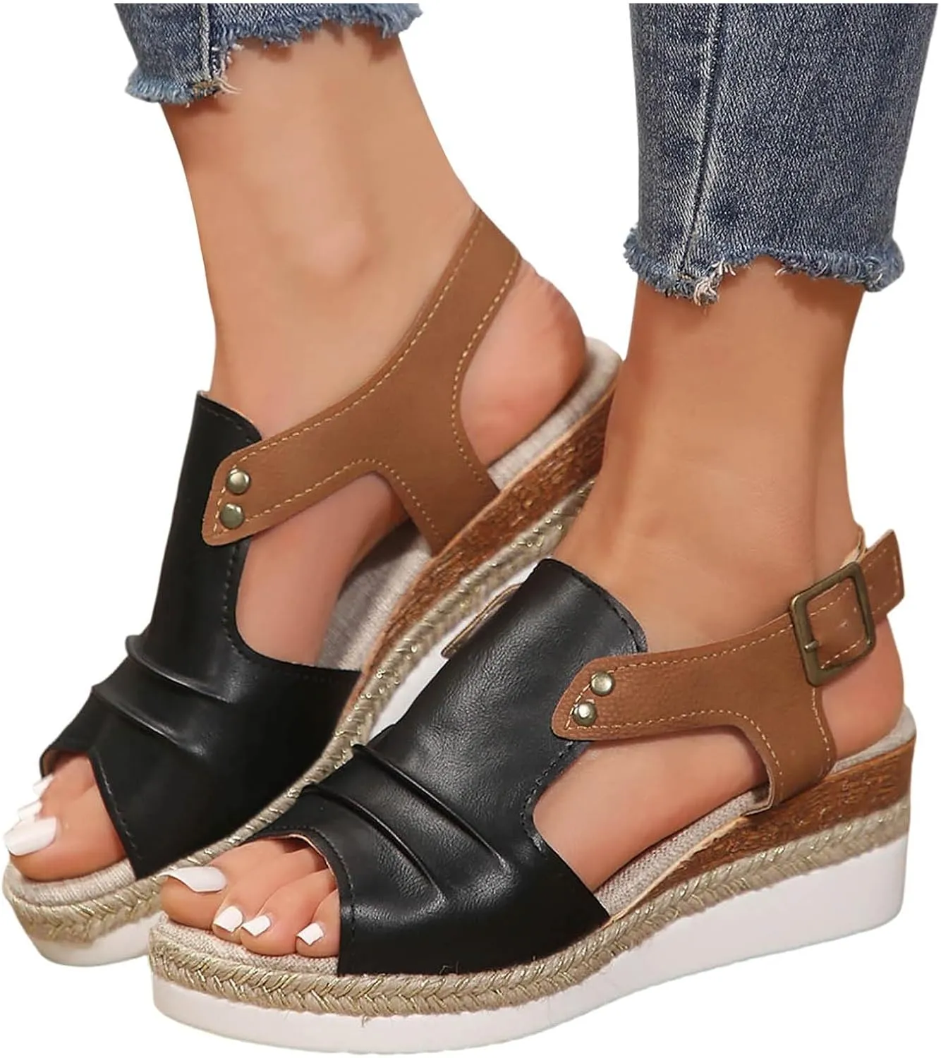 Orthowalkway Avylays Orthopedic Sandals for Women 2025 Dressy Wedge Walking Shoes Summer Boho Espadrilles Sandals