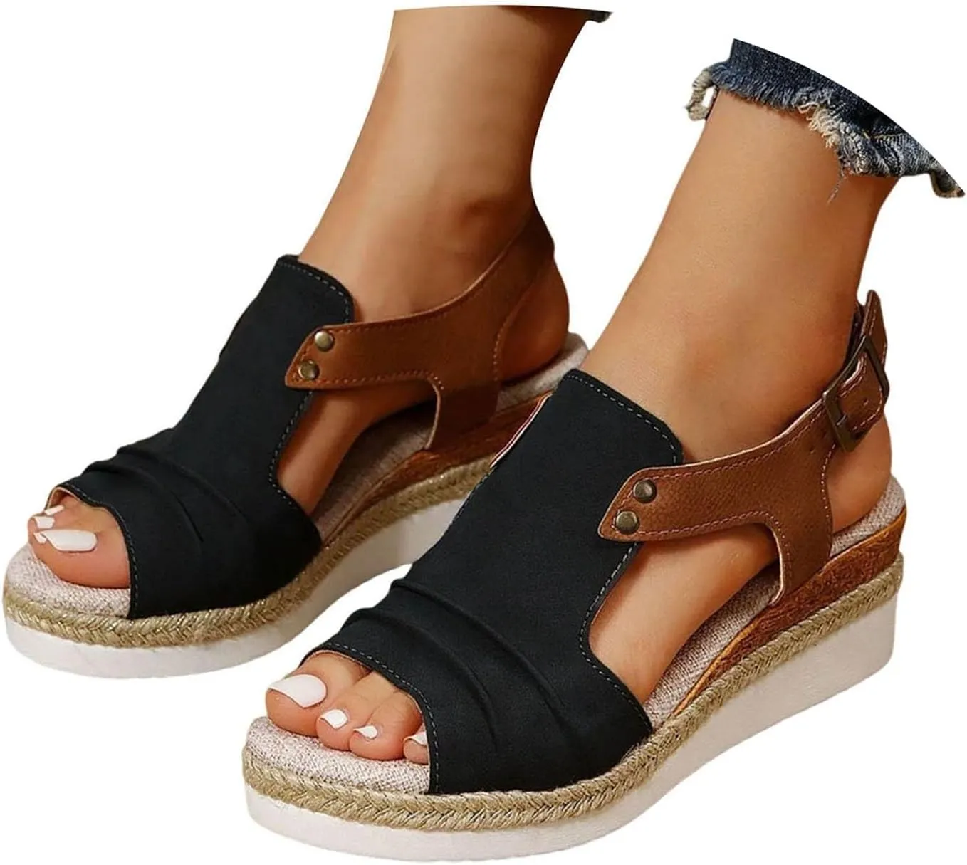 Orthowalkway Avylays Orthopedic Sandals for Women 2025 Dressy Wedge Walking Shoes Summer Boho Espadrilles Sandals