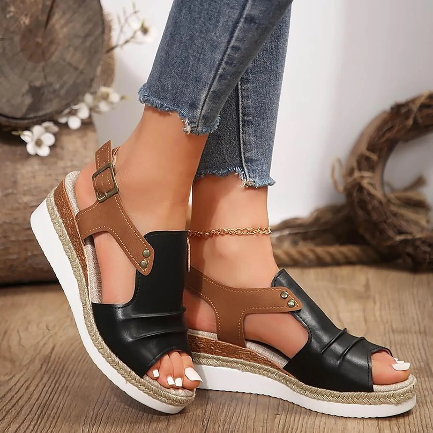 Orthowalkway Avylays Orthopedic Sandals for Women 2025 Dressy Wedge Walking Shoes Summer Boho Espadrilles Sandals