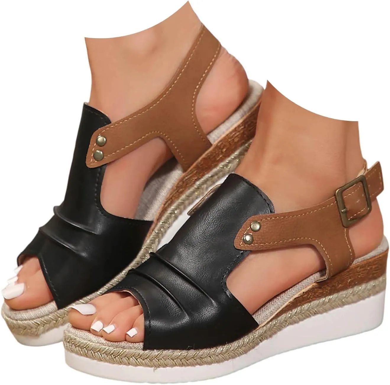 Orthowalkway Avylays Orthopedic Sandals for Women 2025 Dressy Wedge Walking Shoes Summer Boho Espadrilles Sandals