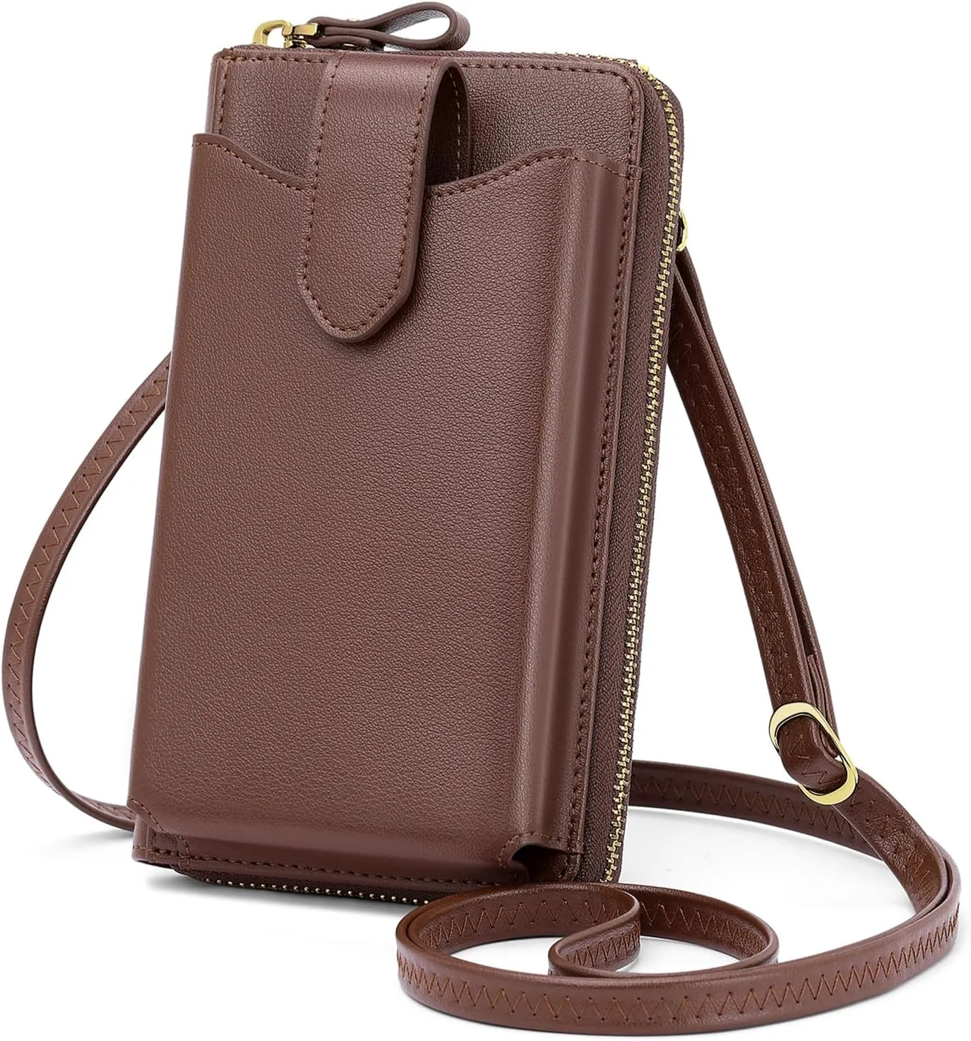 Peacocktion RFID Crossbody Wallet Purse for Women Small Travel Cell Phone Purses Trendy Vegan Leather Bags with Card Slots