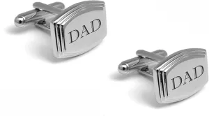 Personalized Beveled Edge Stainless Steel Silver Cufflinks Monogram Custom Engraved Free - Ships from USA