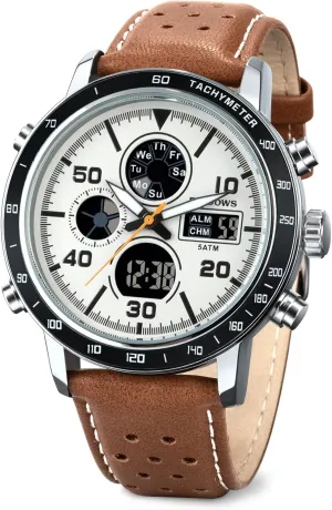 PINDOWS Mens Watches, Men's Military Digital Watches Analog Quartz Waterproof Watch Sport Tactical Multifunction Heavy Duty Outdoor Watches for Men