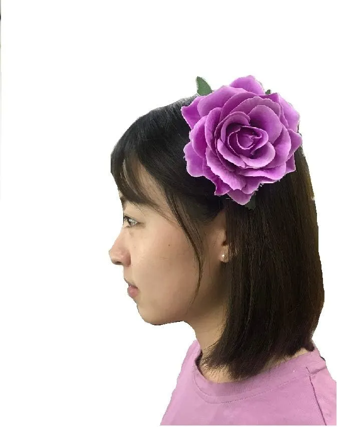 Pingyongchang Rose Hairpin Flamenco Dancer pin Flower Brooch, Brooch Hairpin use Rose