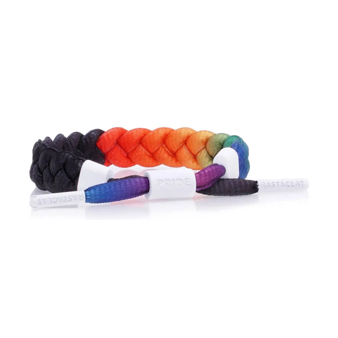 Printed Ombre Braided Bracelet: Pride Fade / Small/Medium