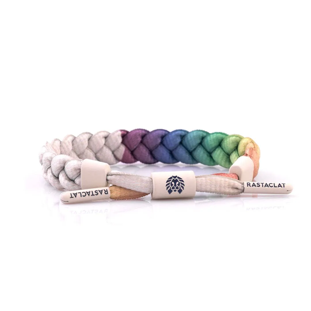 Printed Ombre Braided Bracelet: Pride Fade / Small/Medium
