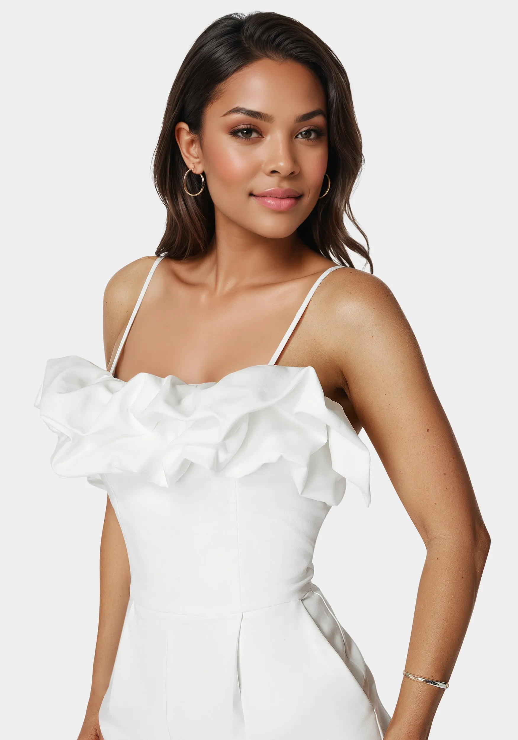 Puff Detail Bridal Romper