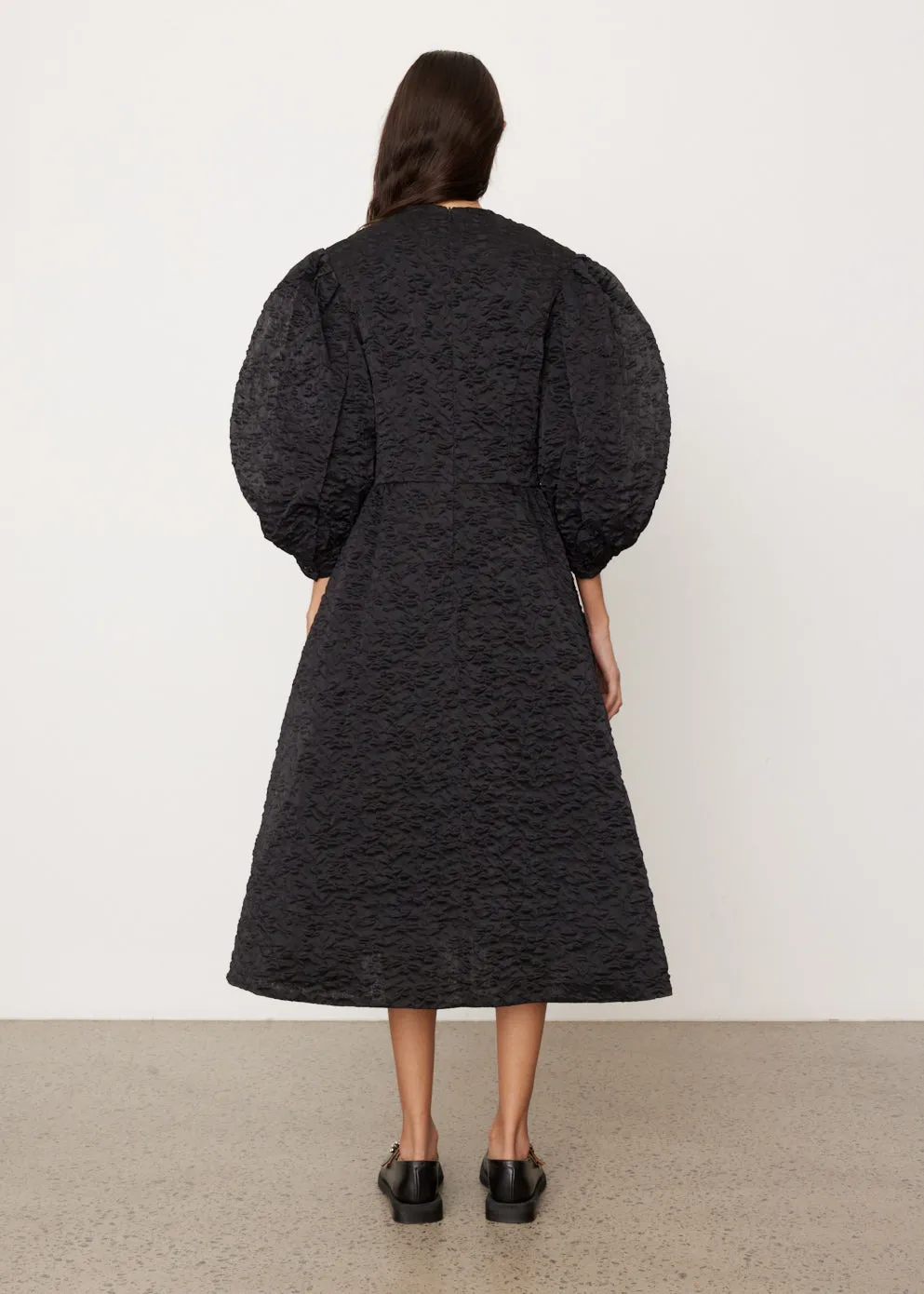 Puff Sleeve Fitted Dress