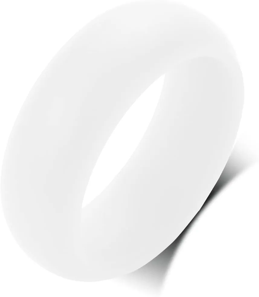 QINGDUO Personalized Silicone Wedding Rings for Men Women - Breathable Comfort Fit Domed Stackable Knuckle Ring - Sleek Design Engagement Bands, Size 6-12