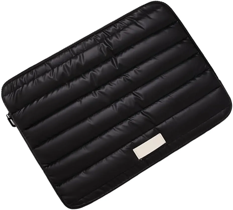 Quilted Laptop Sleeve 13 14 Inch for Women and Men Stylish and Practical Computer Protective Case for Travel or Business