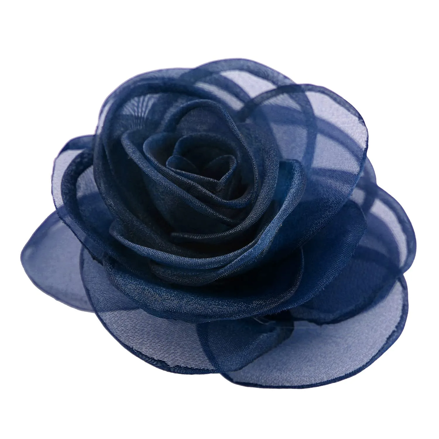 Rose Flower Hairpin Hair Clip Rose Floral Brooches for Women Hair Accessories Wedding (Blue)